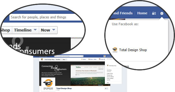 Facebook Business Page Use As