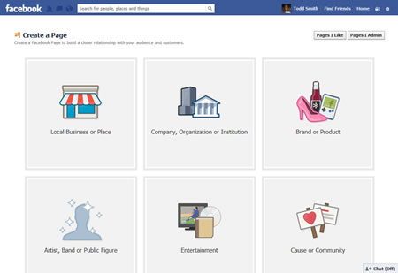 Facebook Business Page Category