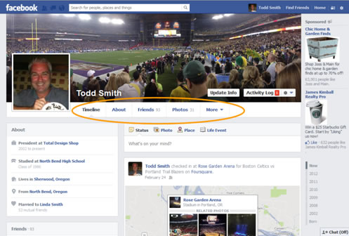 Facebook Account Setup Timeline Navigation