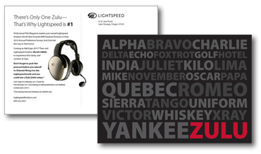 Aviation Direct Mail Postcard Design