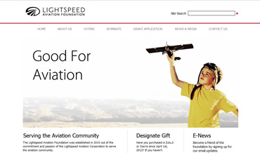 Aviation Web Design for Lightspeed Aviation Foundation